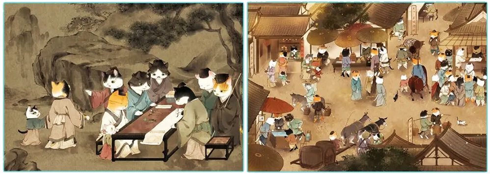 宋時(shí)代生活插畫